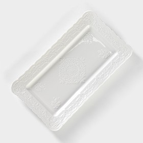 Блюдо керамическое сервировочное «Сьюзен», 25×14 см, цвет белый