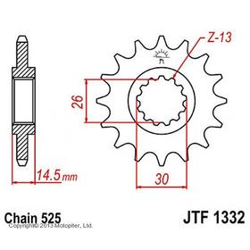Звезда ведущая, JT sprockets F1332-14 4033332