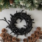 Гирлянда «Нить» 10 м, IP65, УМС, тёмная нить, 100 LED, свечение синее, мерцание белым, 220 В 3584128