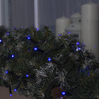 Гирлянда «Нить» 10 м, IP65, УМС, тёмная нить, 100 LED, свечение синее, мерцание белым, 220 В 3584128