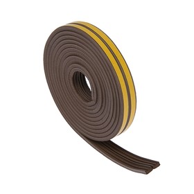 Уплотнитель резиновый TUNDRA krep, профиль Е, размер 4 х 9 мм, коричневый, в упаковке 6 м