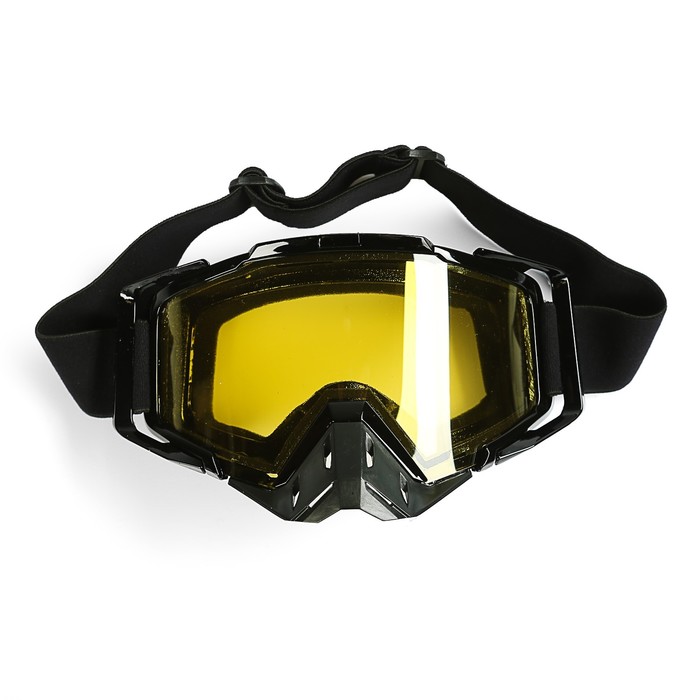 Очки-маска, со съемной защитой носа, стекло желтое, черные