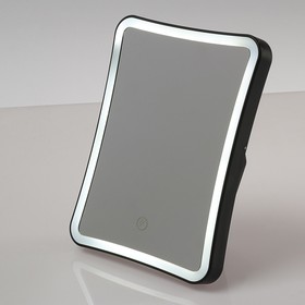 Зеркало LuazON KZ-03, подсветка, настольное, 13.5 × 18 × 2 см, 4хААА, сенсорное управление