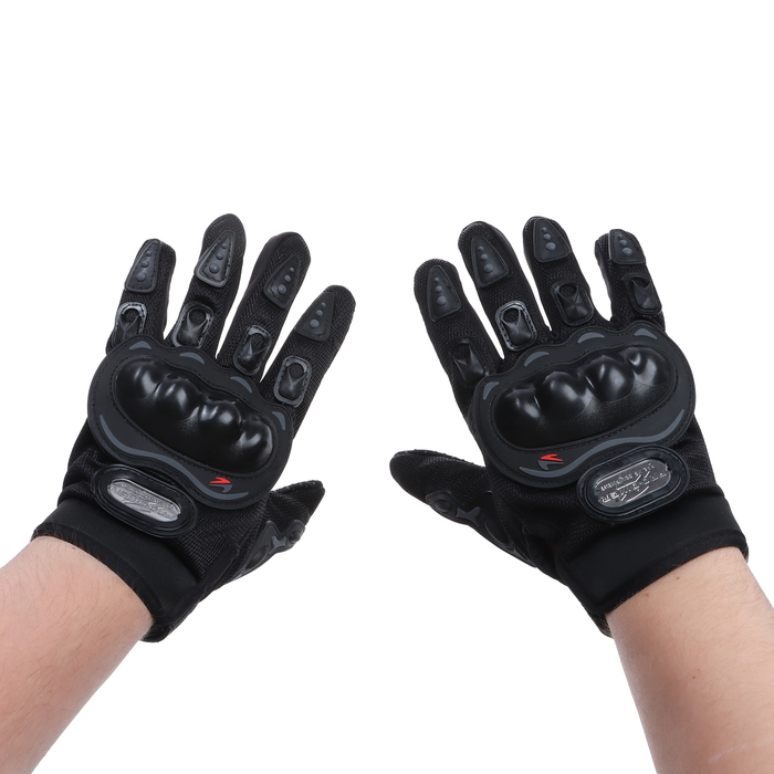 Перчатки для езды на мототехнике, с защитными вставками, пара, размер XXL, черные