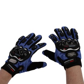 {{photo.Alt || photo.Description || 'Перчатки для езды на мототехнике, с защитными вставками, пара, размер L, синий'}}