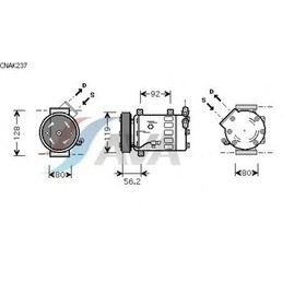 Компрессор кондиционера AVA QUALITY COOLING CNAK237 4039551