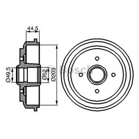 Тормозной барабан BOSCH 0986477149 4041156