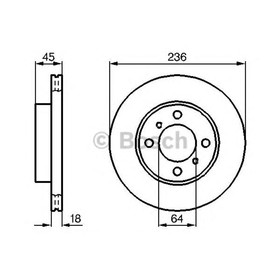 Диск тормозной BOSCH 0986478572 4041184