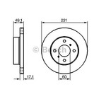 Диск тормозной BOSCH 0986479241 4041215 - фото 82654