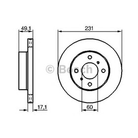 Диск тормозной BOSCH 0986479241 4041215