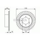 Диск тормозной BOSCH 0986479385 4041222 - фото 82655