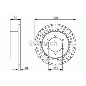 Диск тормозной BOSCH 0986479385 4041222