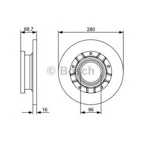 Диск тормозной BOSCH 0986479401 4041224