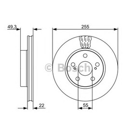 Диск тормозной BOSCH 0986479564 4041240