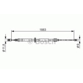 Трос, стояночная тормозная система BOSCH 1987482302 4041311