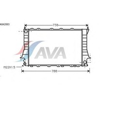 Радиатор системы охлаждения AVA QUALITY COOLING AIA2083 4041417