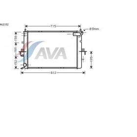 Радиатор системы охлаждения AVA QUALITY COOLING AU2152 4041444