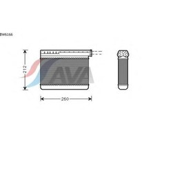 Радиатор отопителя AVA QUALITY COOLING BW6166 4041495