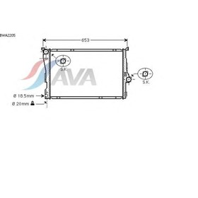 Радиатор системы охлаждения AVA QUALITY COOLING BWA2205 4041496