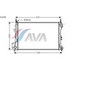 Радиатор системы охлаждения AVA QUALITY COOLING OL2338 4042835 - фото 82698