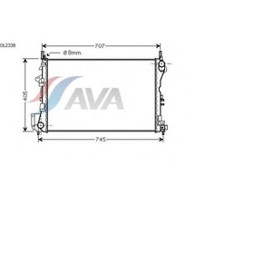 Радиатор системы охлаждения AVA QUALITY COOLING OL2338 4042835