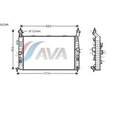 Радиатор системы охлаждения AVA QUALITY COOLING OL2345 4042837