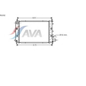 Радиатор системы охлаждения AVA QUALITY COOLING FD2152 4041866