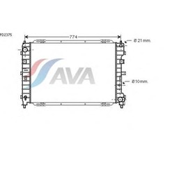 Радиатор системы охлаждения AVA QUALITY COOLING FD2375 4041875