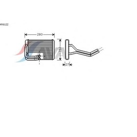 Радиатор отопителя AVA QUALITY COOLING HY6122 4042129