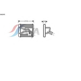 Радиатор отопителя AVA QUALITY COOLING KA6049 4042263