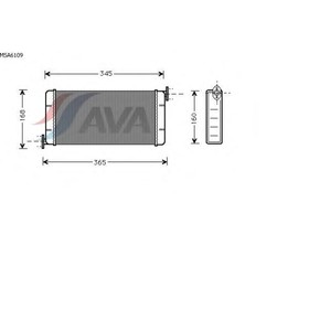 Радиатор отопителя AVA QUALITY COOLING MSA6109 4042687