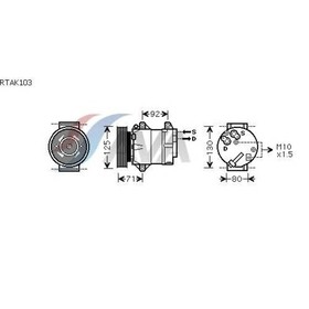 Компрессор кондиционера AVA QUALITY COOLING RTAK103 4043264