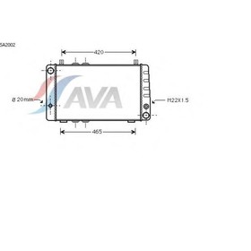 Радиатор системы охлаждения AVA QUALITY COOLING SA2002 4043292
