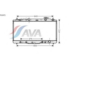 Радиатор системы охлаждения AVA QUALITY COOLING TO2473 4043400