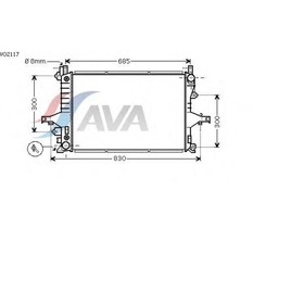 Радиатор системы охлаждения AVA QUALITY COOLING VO2117 4043581