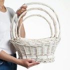 Набор корзин плетеных, ива 48×36×h=21/17(50), 41×30×h=19,5/16(45), 34×24×h=18/15(40), 3шт Набор корзин плетеных, ива 48×36×h=21/17(50), 41×30×h=19,5/16(45), 34×24×h=18/15(40), 3шт
