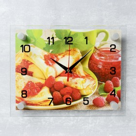 Часы настенные, серия: Кухня, "Блинчики с вареньем", 20х26 см микс в Донецке