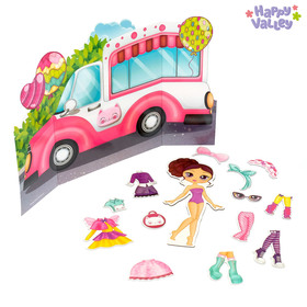 Magnetic set with doll, backgrounds and stickers "Sweet sue"