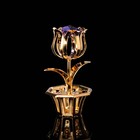 Сувенир «Цветок», 2×2×5 см, с кристаллами - фото 282745825