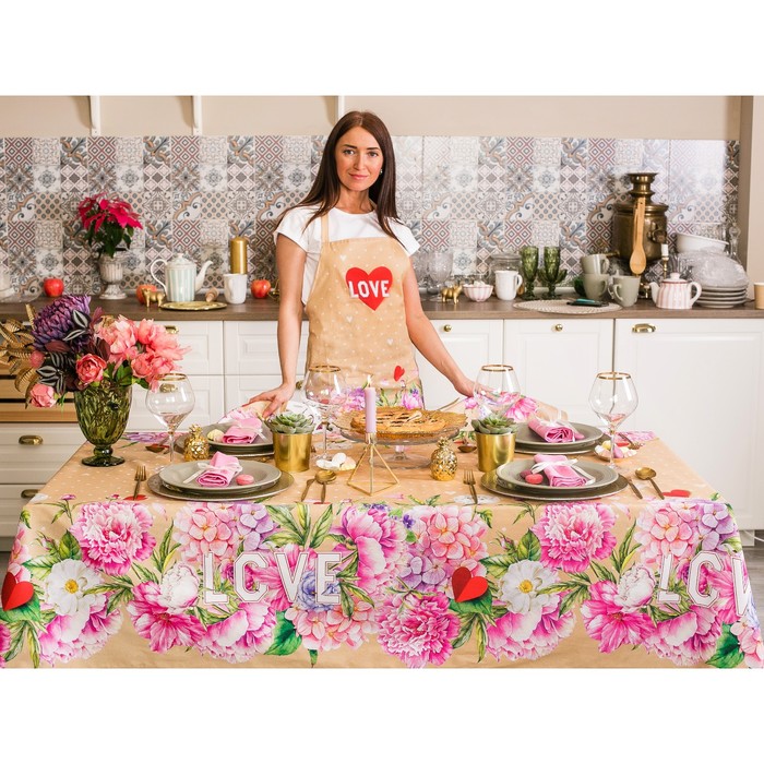 Полотенце микрофибра "Доляна" LOVE, 30х30 см, п/э 200 гр/м2 - фото 798098690