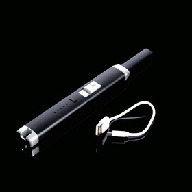Зажигалка электронная, кухонная, 23 х 2.5 х 1.5 см, USB, черная в Донецке