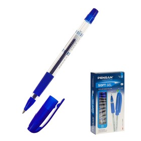 Ручка шариковая PENSAN "Soft Gel", чернила синие, игольчатый узел 0,7 мм, удобный грип