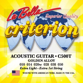 Струны для акустической гитары LA BELLA C500T Extra Light, бронза