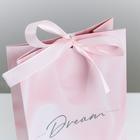 Пакет подарочный с лентой «Мечтай», 13 × 23 × 7 см 3747868