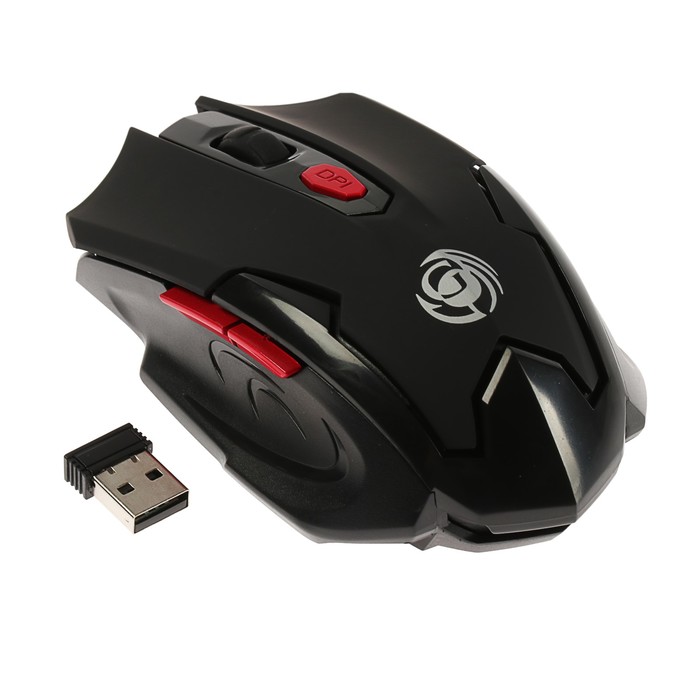 Мышь Dialog MRGK-10U Gan-Kata, игровая, беспроводная, 1600 dpi, 1xAA, USB, чёрная - фото 798924928
