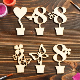 A set of pieces for creativity "March 8", 6 PCs