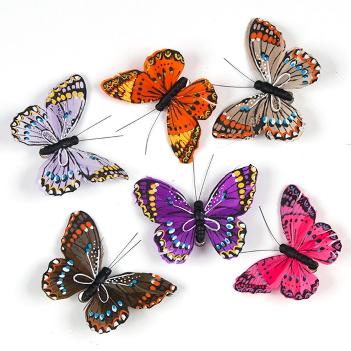 Электронные бабочки купить. Декоративные бабочки. Набор бабочки. Бабочки на прищепке. Бабочки для цветов декор.