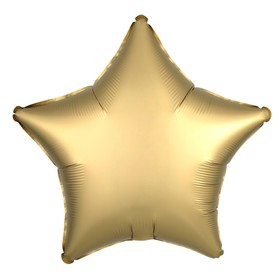 Шар фольгированный 10" "Звезда" с клапаном, матовый, цвет золотой в Донецке