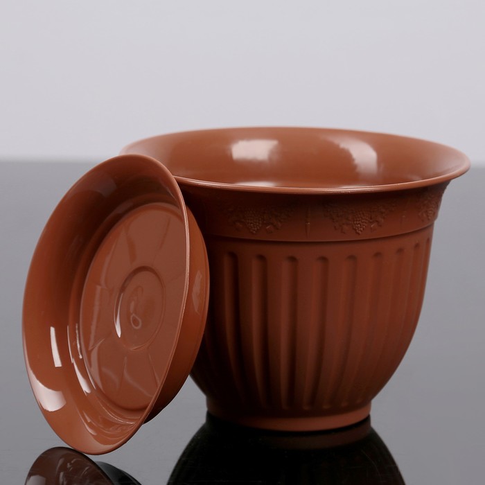 горшок "венеция" d21 4,1 л. кашпо толедо d20 3л терракот с под. горшок волна (в12*10) 0. л терракот. л терракот.