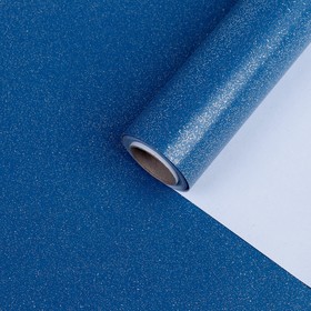 Бумага упаковочная, "Звездная пыль", с блёстками, неоновый синий, 0,7 x 5 м в Донецке